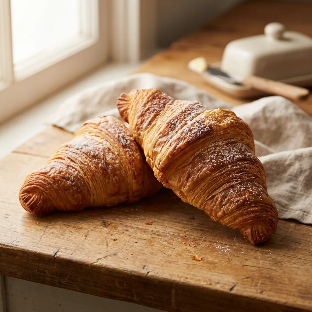 Butter croissants, fresh from the oven